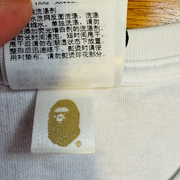 NWT【Bape】A Bathing Ape STA HOUNDSTOOTH APE HEAD TEE MENS L - Picture 7 of 10